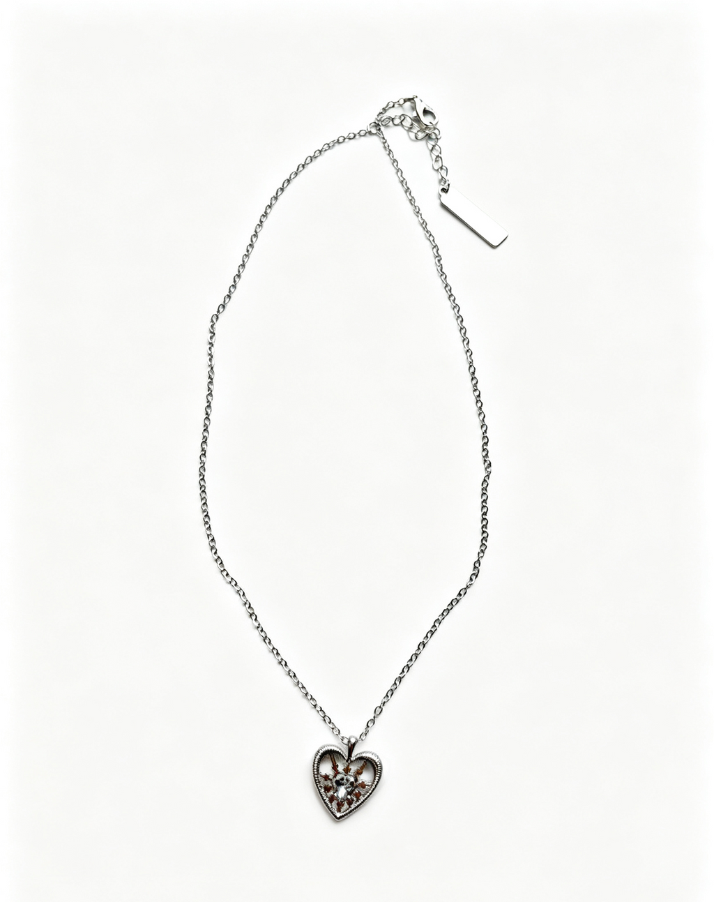 Starry Heart Hollow Pendant Necklace for Women