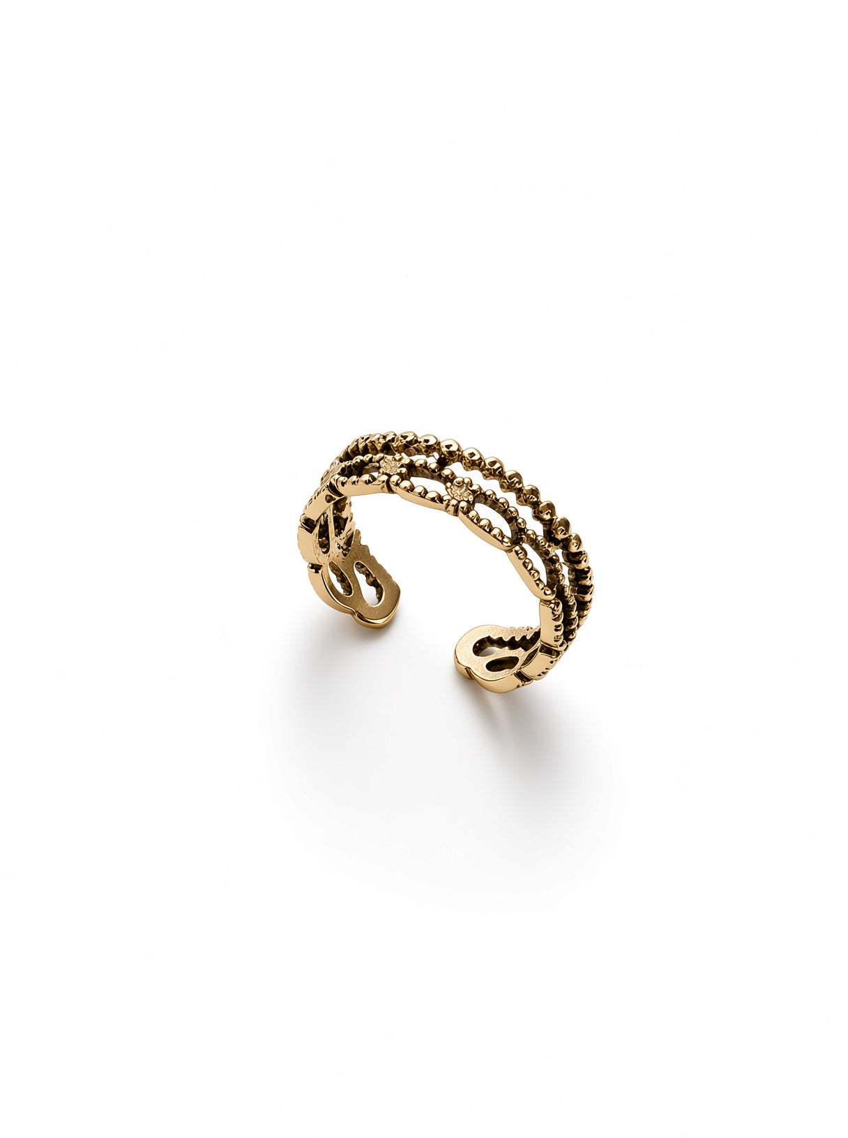 Retro Double-Layer Lace Open Ring for Women