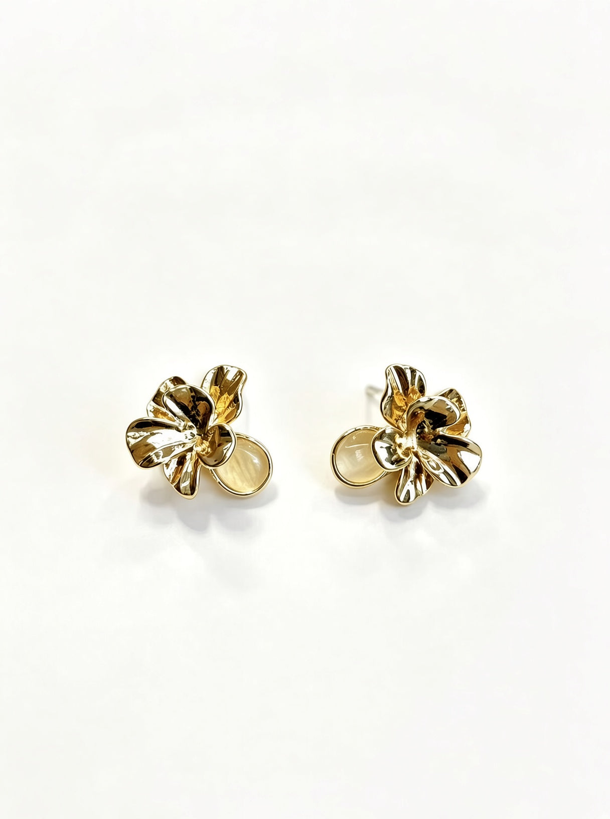 S925 Silver Needle Flower Pearl Earrings for Women