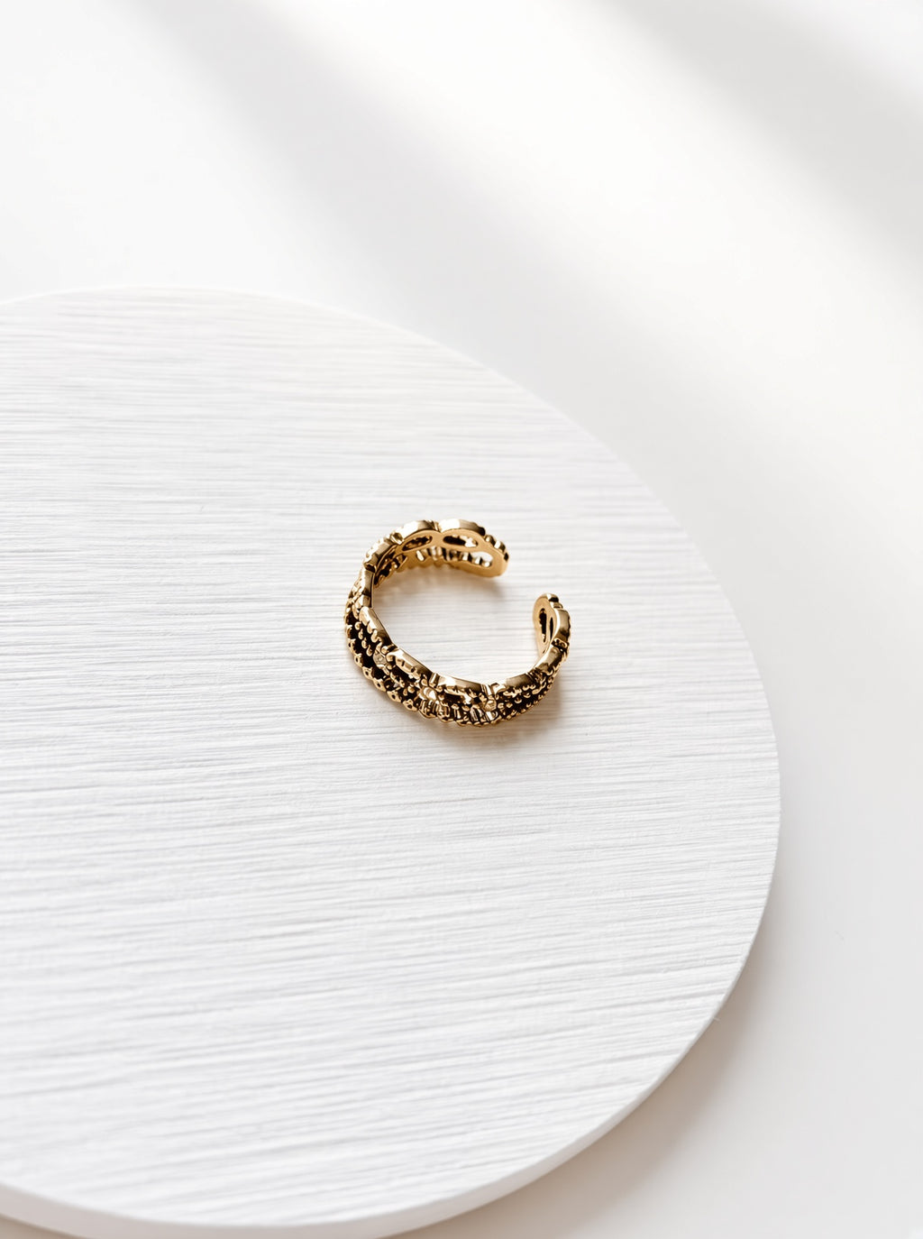 Retro Double-Layer Lace Open Ring for Women