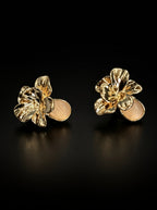 S925 Silver Needle Flower Pearl Earrings for Women