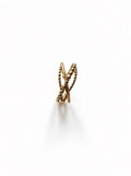 Open Cross Ring for Women, Gold-Tone Retro Style