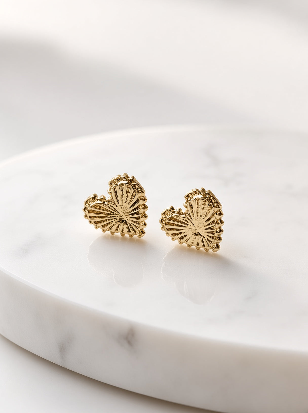 Four-Leaf Clover Drop Earrings, Gold-Tone Sand Finish