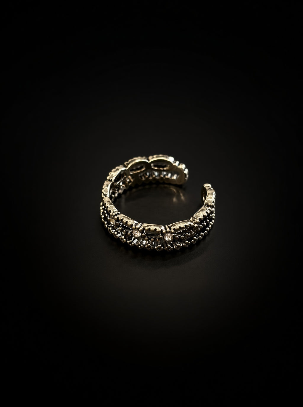 Retro Double-Layer Lace Open Ring for Women