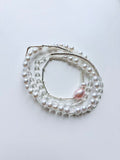 Imitation Pearl Triple-Circle Beaded Bracelet for Women