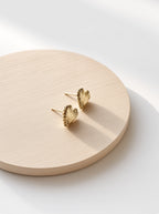 Four-Leaf Clover Drop Earrings, Gold-Tone Sand Finish