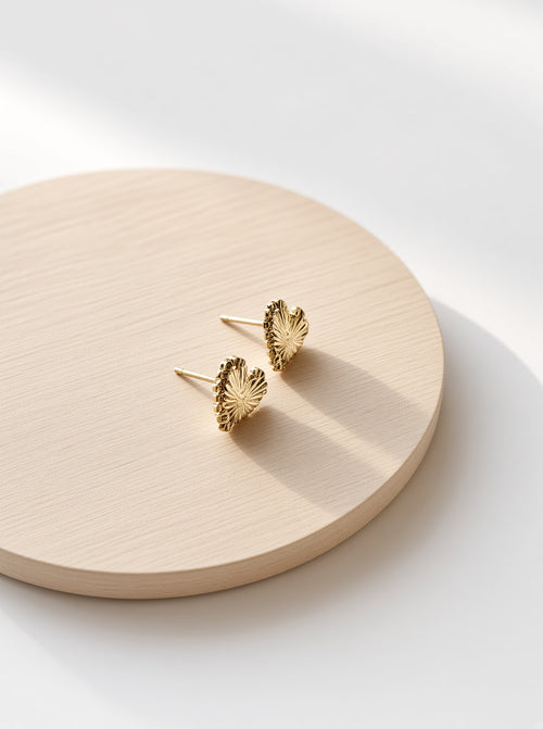 Four-Leaf Clover Drop Earrings, Gold-Tone Sand Finish