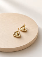 Four-Leaf Clover Drop Earrings, Gold-Tone Sand Finish