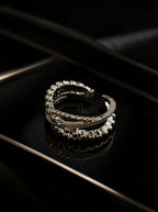 Open Cross Ring for Women, Gold-Tone Retro Style